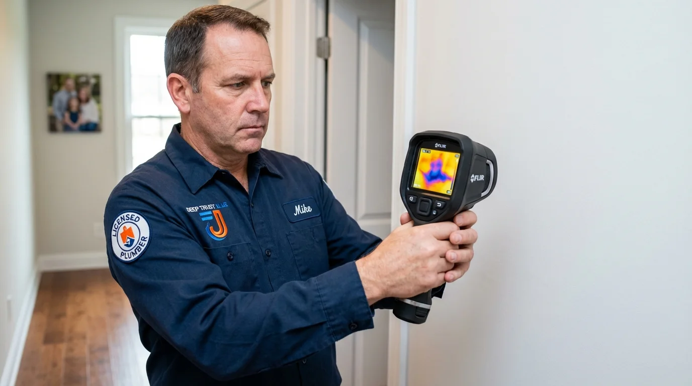 Thermal imaging leak detection by Johns Plumbing LLC in Kinston
